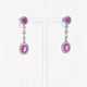 18K White Gold 4.42 Carat Fancy Pink Sapphire Earrings Fine Jewellery Modaselle