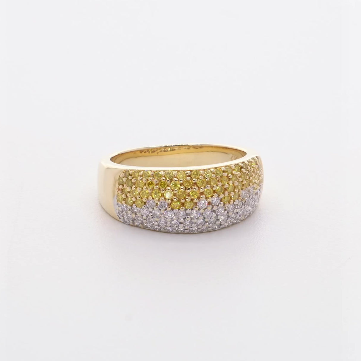 14K Yellow Gold 1.00 Carat Fancy Yellow Diamond Ring Fine Jewellery Modaselle