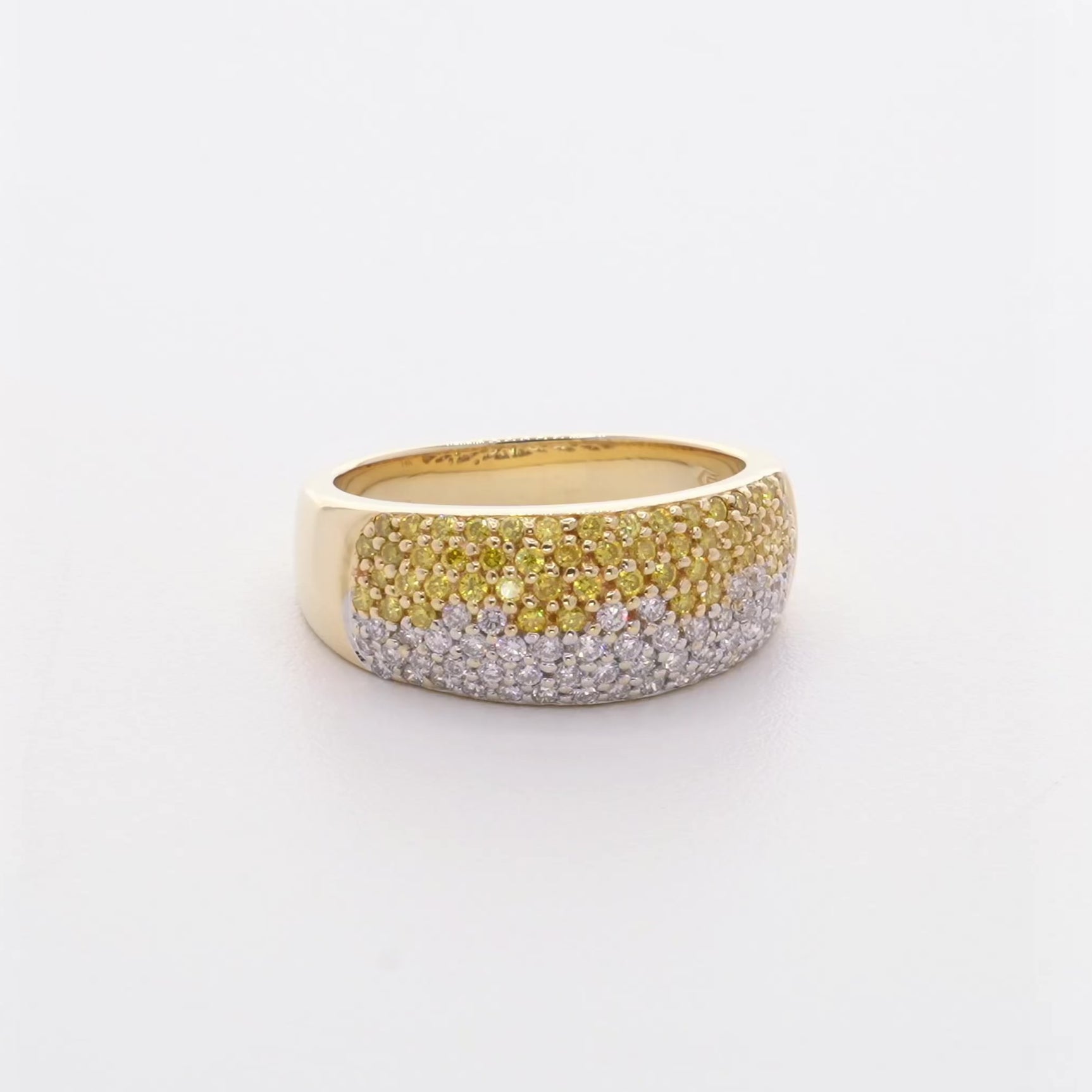 14K Yellow Gold 1.00 Carat Fancy Yellow Diamond Ring Fine Jewellery Modaselle