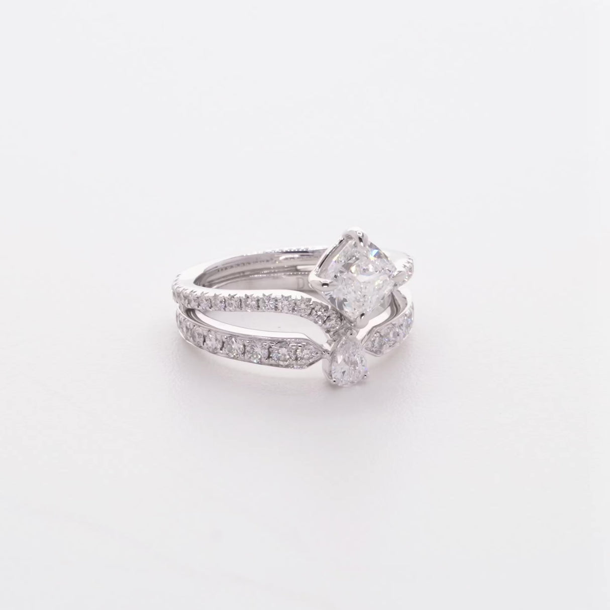 18K White Gold 1.01 Carat Cushion Diamond Ring Fine Jewellery Modaselle