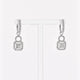 18K White Gold 1.42 Carat Diamond Hoop Drop Earrings Fine Jewellery Modaselle