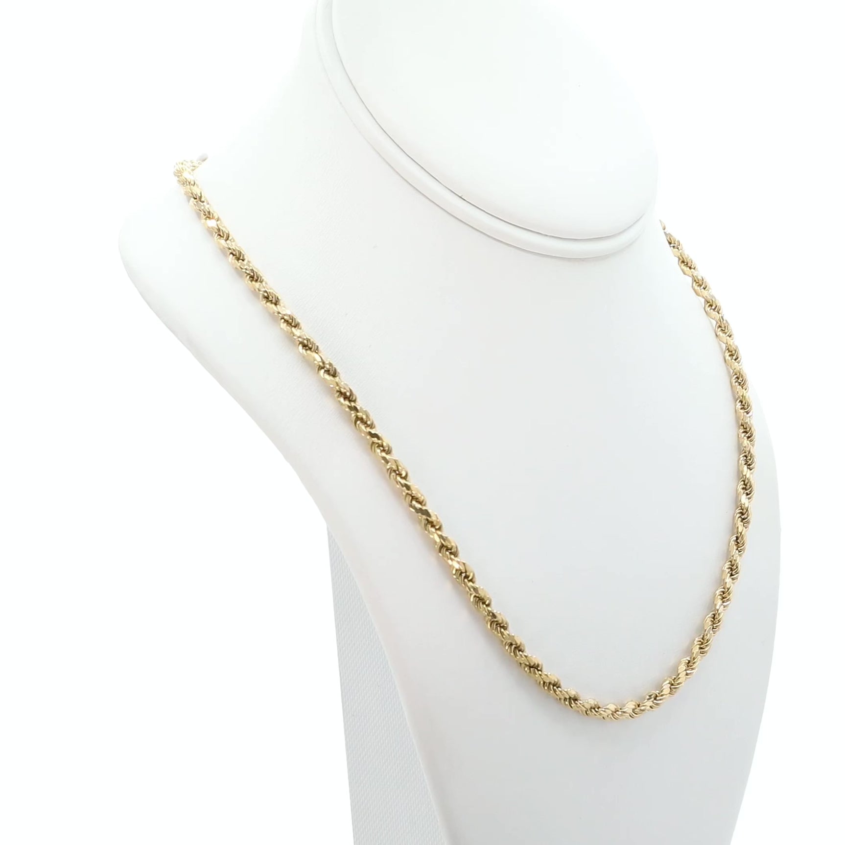 14K Yellow Gold Rope Chain Fine Jewellery Modaselle