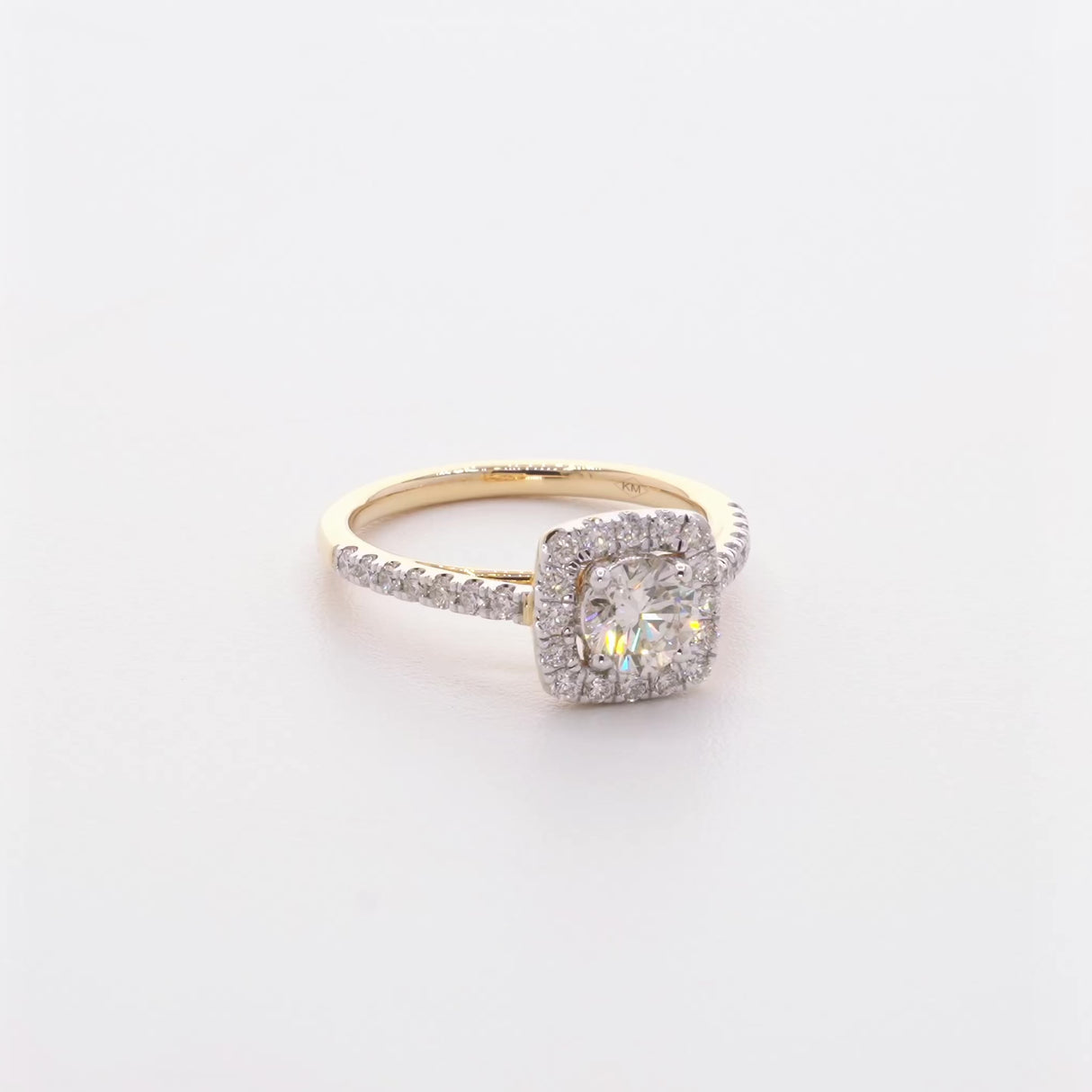 14K Yellow Gold 1.11 Carat Diamond Ring Fine Jewellery Modaselle