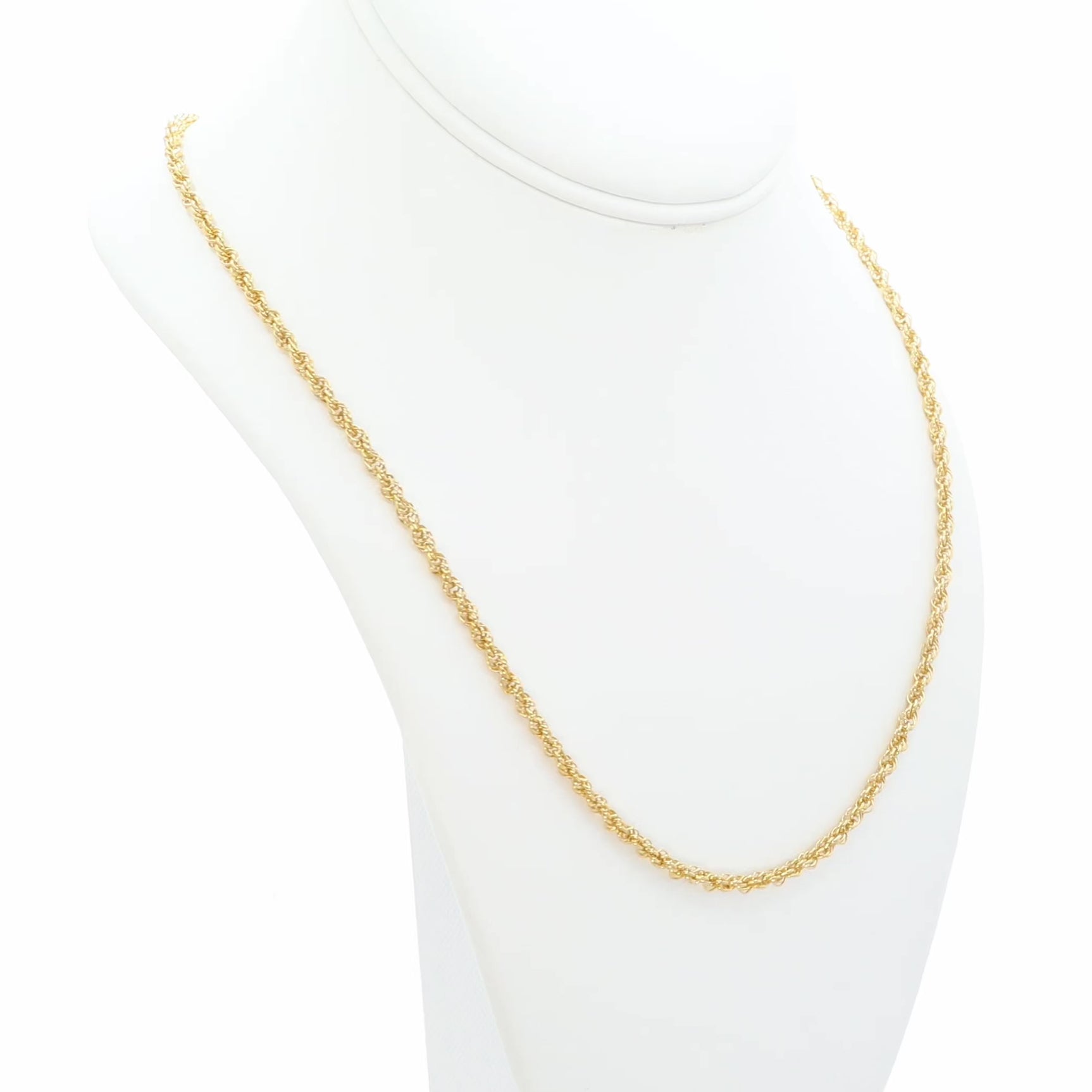14K Yellow Gold Rope Chain Fine Jewellery Modaselle