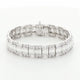 18K White Gold 14.67 Carat Baguette Diamond Bracelet Fine Jewellery Modaselle