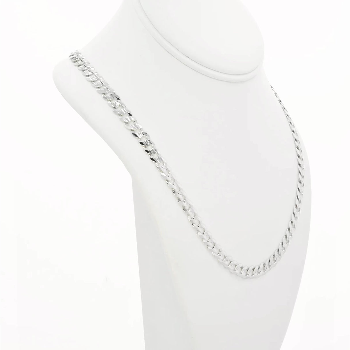 10K White Gold Curb Link Chain Fine Jewellery Modaselle