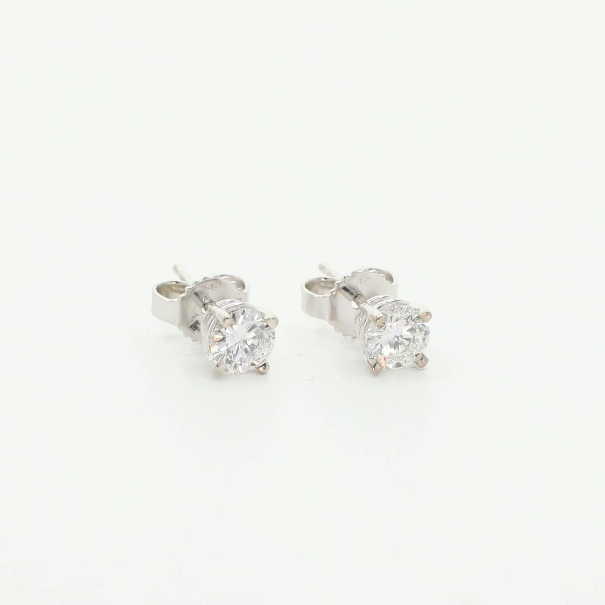 14K White Gold 0.64 Carat Diamond Earrings Fine Jewellery Modaselle