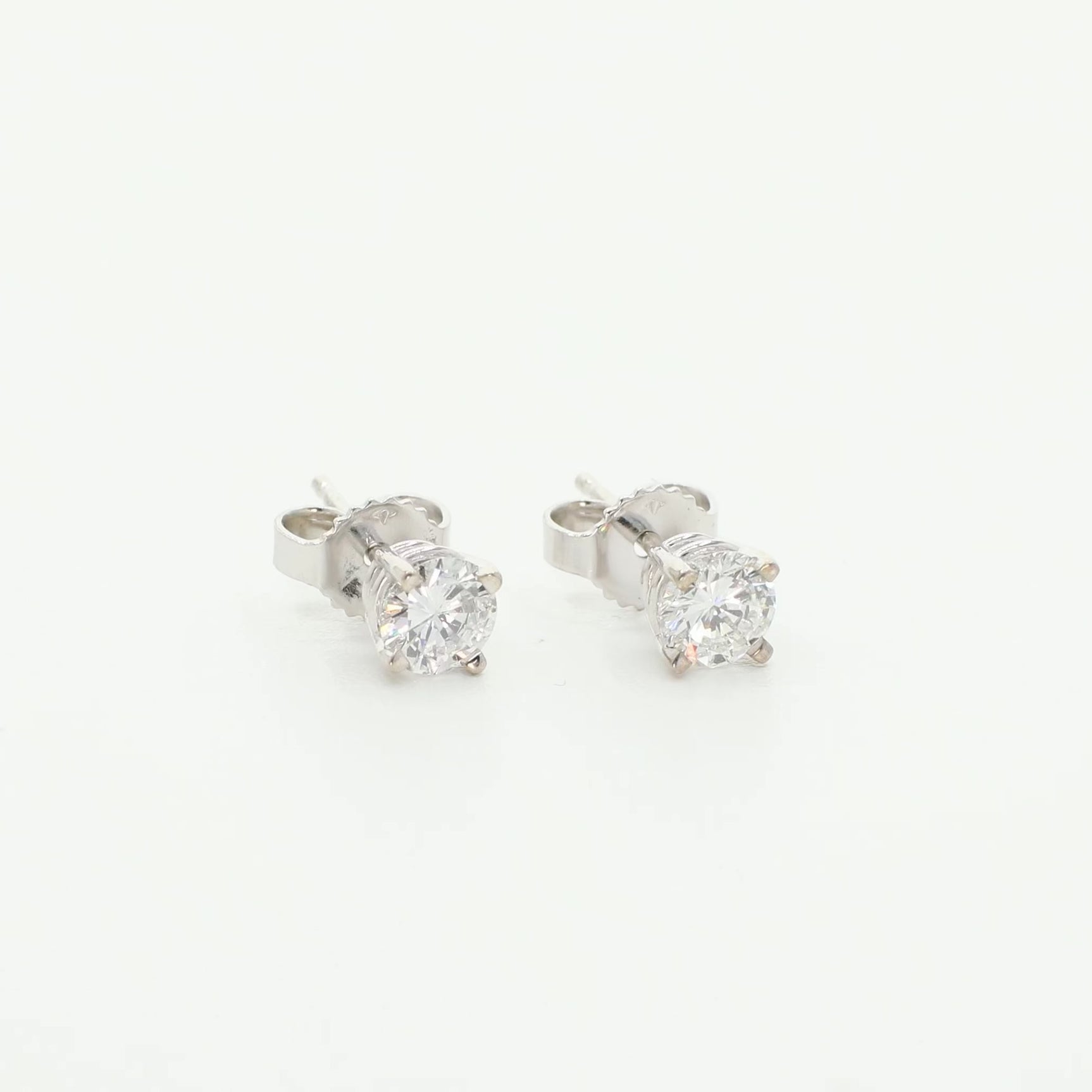 14K White Gold 0.64 Carat Diamond Earrings Fine Jewellery Modaselle