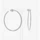18K White Gold 2.76 Carat Diamond Hoop Earrings Fine Jewellery Modaselle