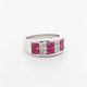 18K White Gold Ruby Diamond Invisible Set Ring Fine Jewellery Modaselle