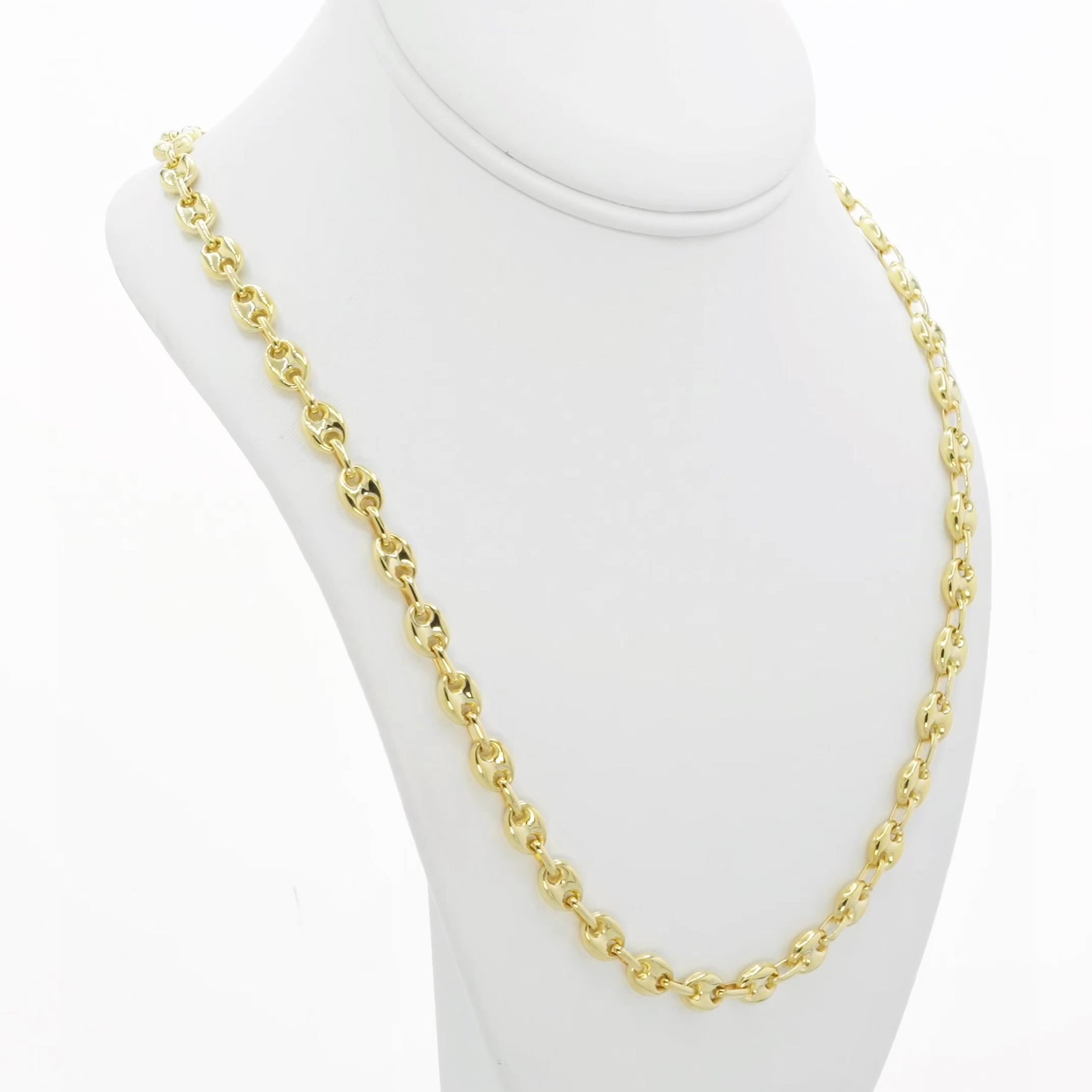 14K Solid Yellow Gold Mariner Link Chain Fine Jewellery Modaselle
