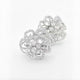 2.44ct Diamond Flower Cluster Earrings | 18K White Gold Blossom Studs Fine Jewellery Modaselle