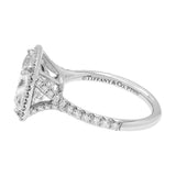 Diamond ring with Tiffany & Co. branding on a white background