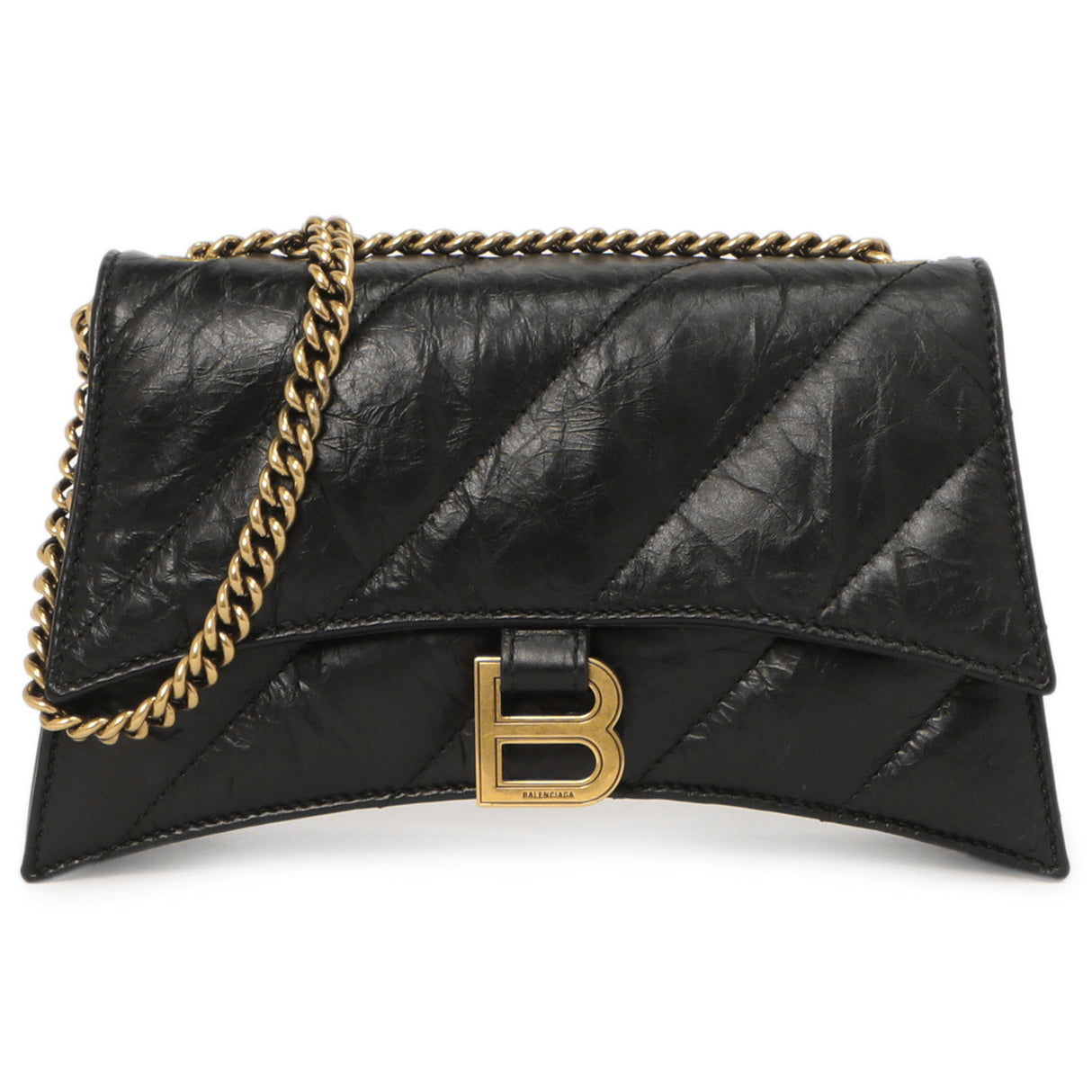 Balenciaga Black Quilted Crushed Calfskin Crush XS Chain Bag