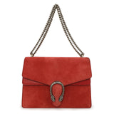 Gucci Red Suede Medium Dionysus  Shoulder Bag