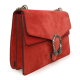 Gucci Red Suede Medium Dionysus  Shoulder Bag