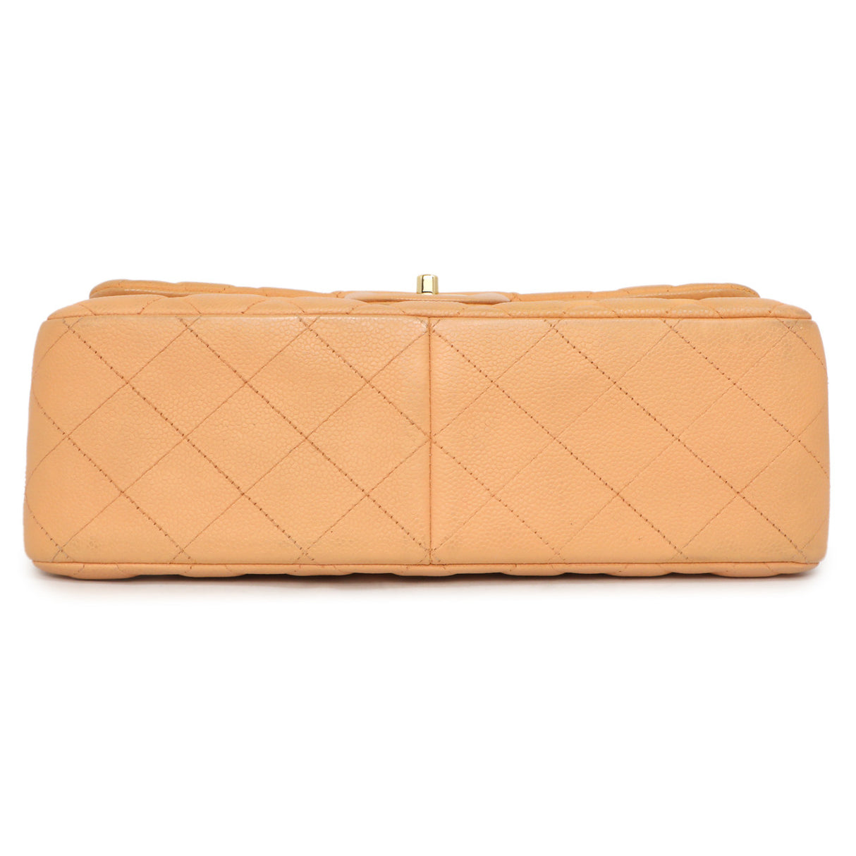 Chanel Peach Quilted Caviar Jumbo Classic Double Flap