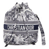 Christian Dior Technical Fabric Embroidered Toile De Jouy Travel Pouch