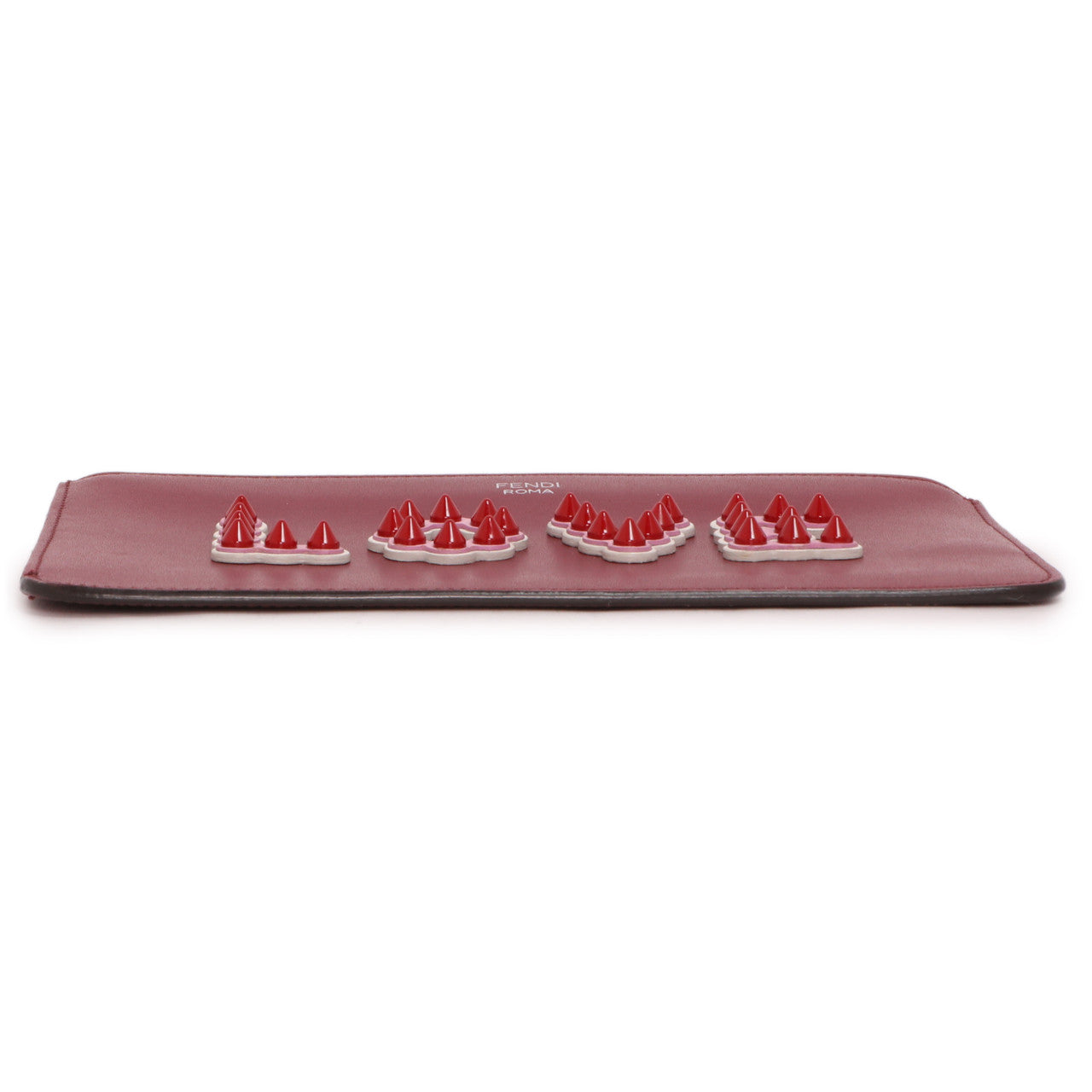 Fendi Love Studded Vitello Liberty Zip Pouch