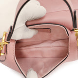 Christian Dior Antique Rose Grained Calfskin Mini Saddle Bag