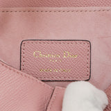 Christian Dior Antique Rose Grained Calfskin Mini Saddle Bag