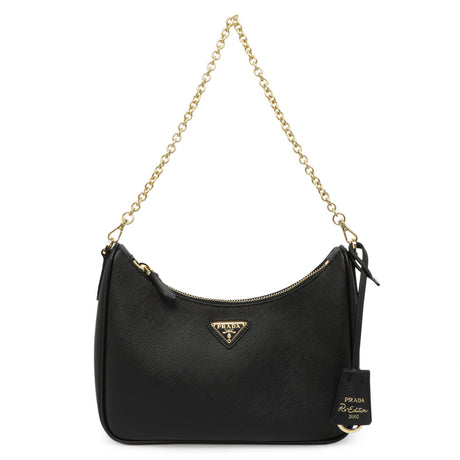 Prada Black Saffiano Re-Edition 2005 Shoulder Bag