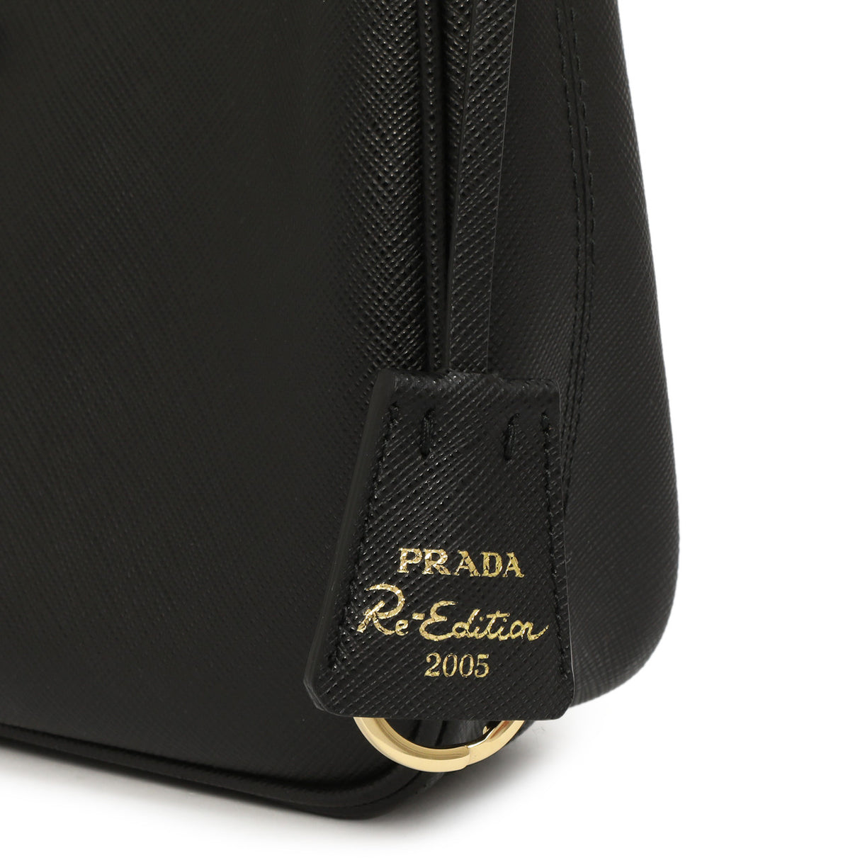 Prada Black Saffiano Re-Edition 2005 Shoulder Bag