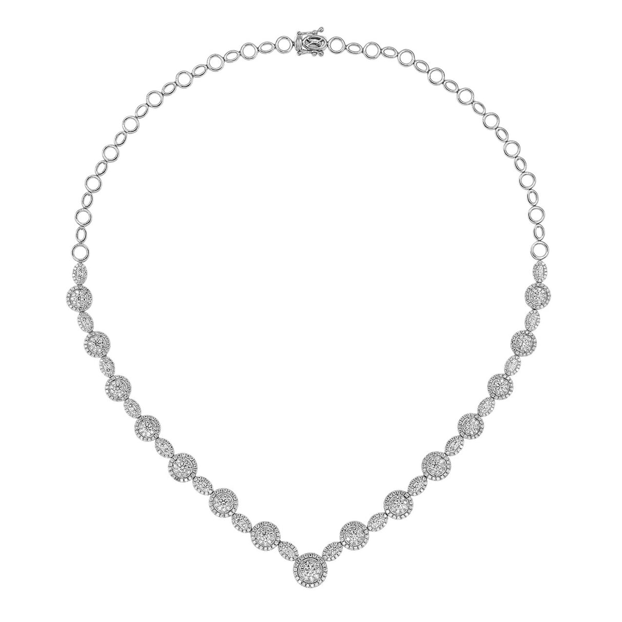 18K White Gold 5.04 Carat Diamond Necklace