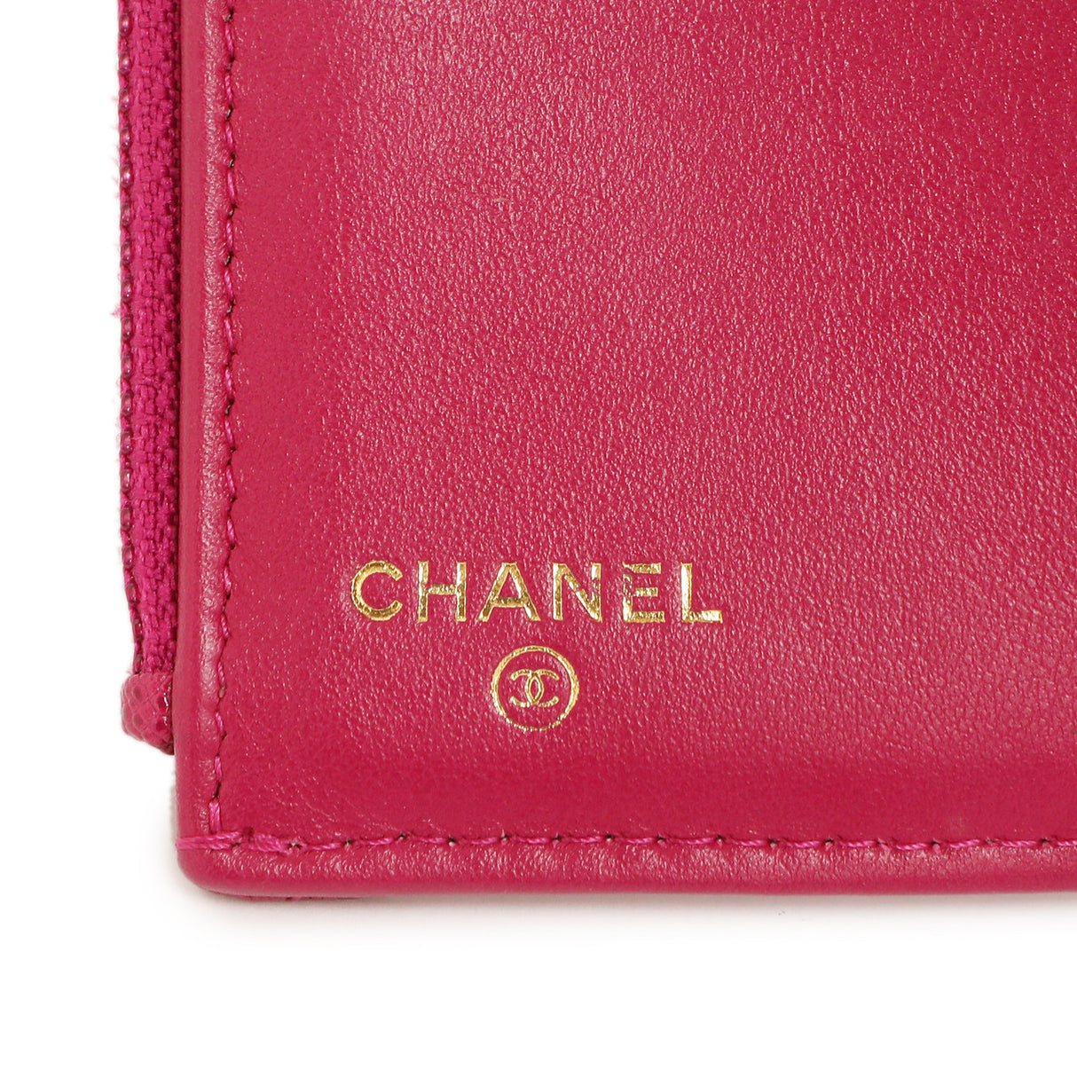 Chanel Fuchsia Quilted Caviar Boy Compact Wallet