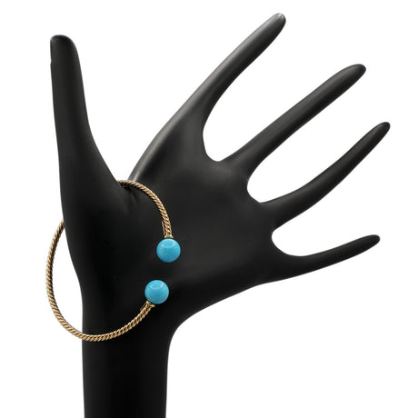 David Yurman 18K Turquoise Solari Cablespira Bracelet