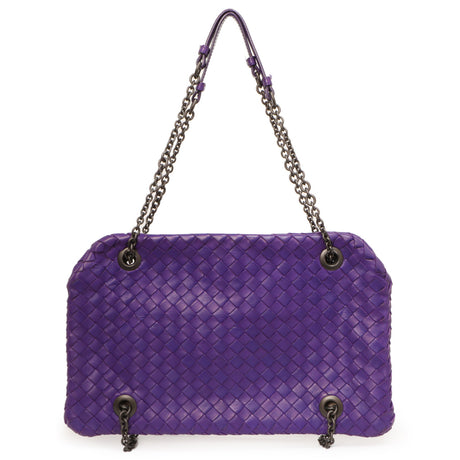 Bottega Veneta Purple Nappa Intrecciato Duo