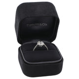 Tiffany & Co. Platinum 1.01 Carat Oval Diamond Soleste Halo Engagement Ring