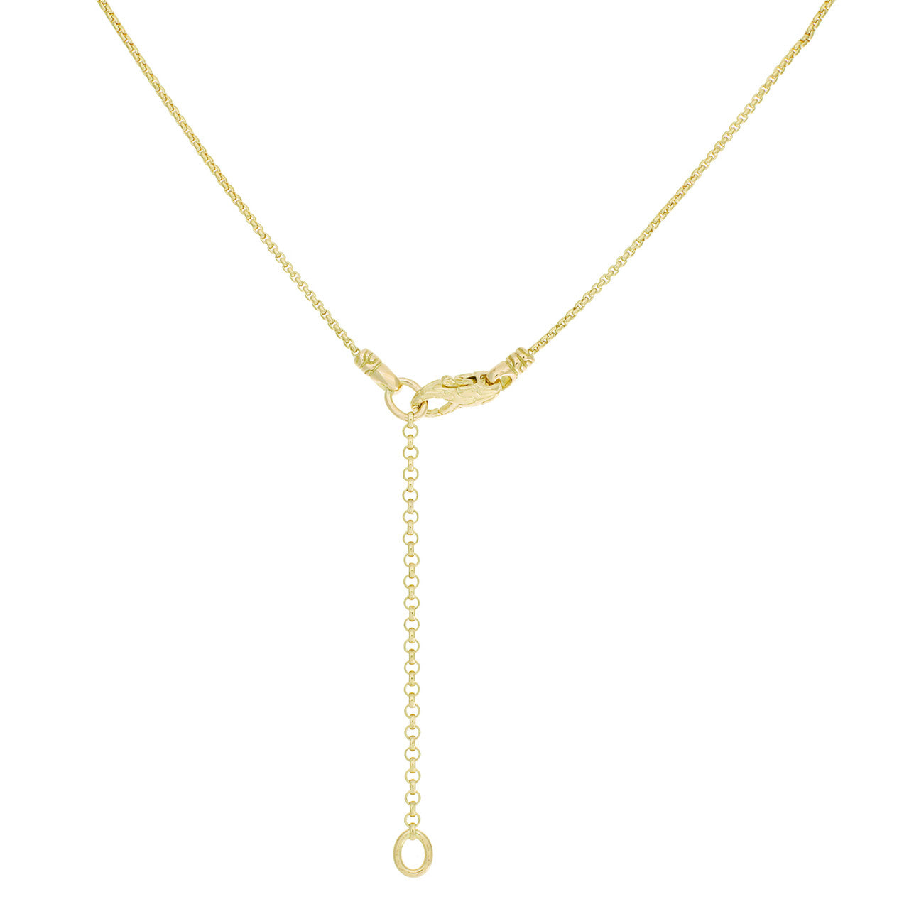 John Hardy 18K Yellow Gold Diamond Bamboo Hoop Pendant Necklace