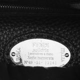 Fendi Black Cuoio Roma Monster Selleria Mini Peekaboo Fit Bag