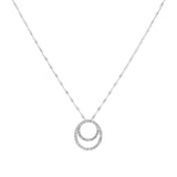 18K White Gold 0.80 Carat Diamond Pendant Necklace