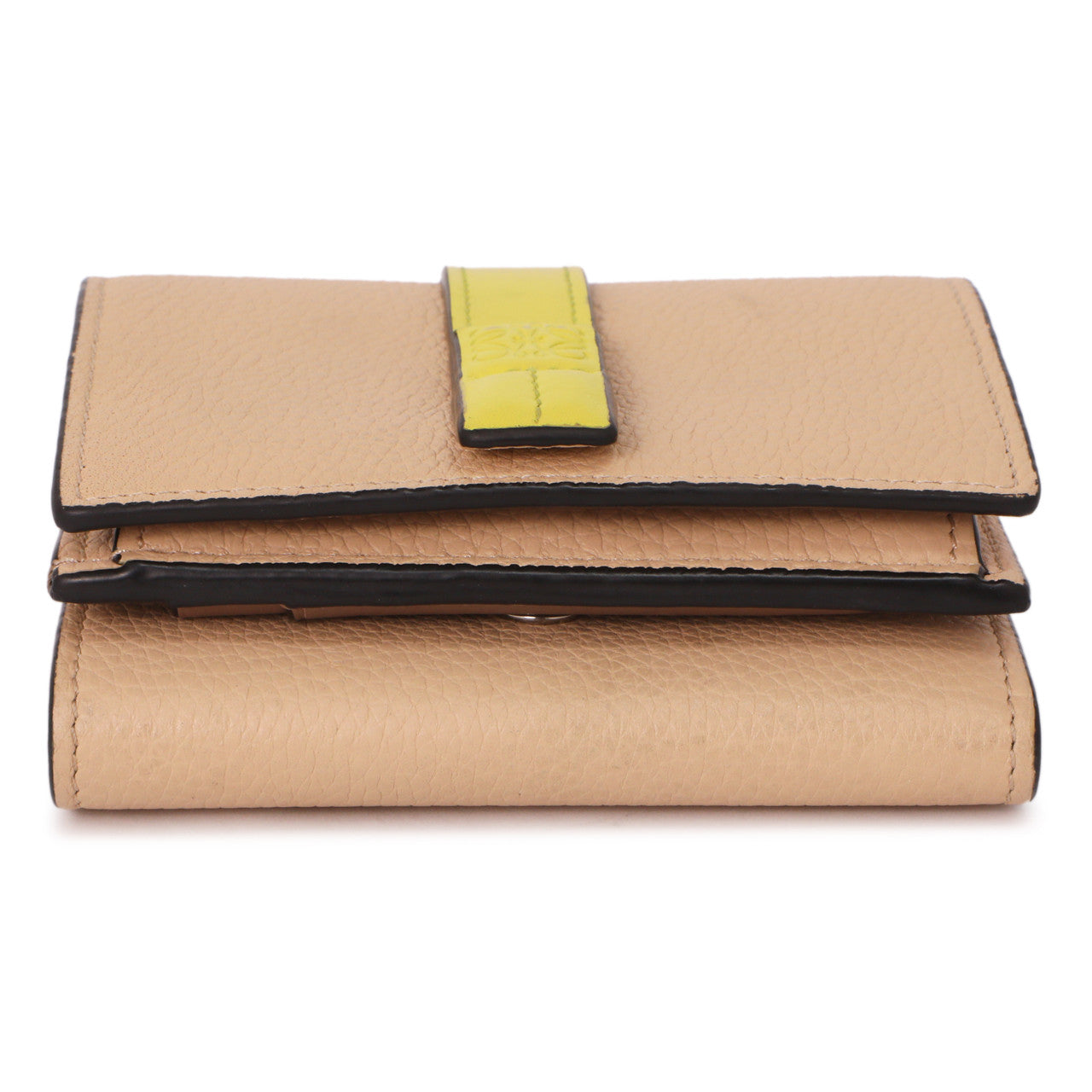 Loewe Nude-Citronelle Soft Grained Calfskin Trifold Wallet – Modaselle