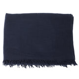 Hermes Navy Wool-Cashmere Shawl