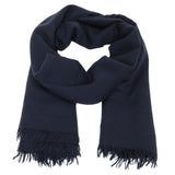 Hermes Navy Wool-Cashmere Shawl