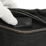 Gucci Black Monogram Canvas Double Pocket Belt  Bag