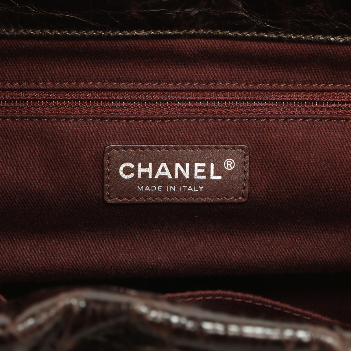 Chanel Burgundy Quilted Iridescent Calfskin Small In The Mix Tote