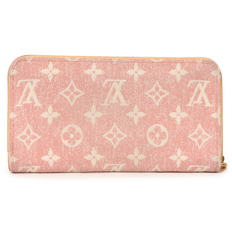 Louis Vuitton Pink Denim Monogram Jacquard Zippy Wallet