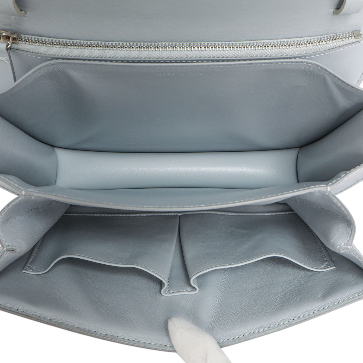 Celine Pale Blue Box Calfskin Medium Classic Flap Bag