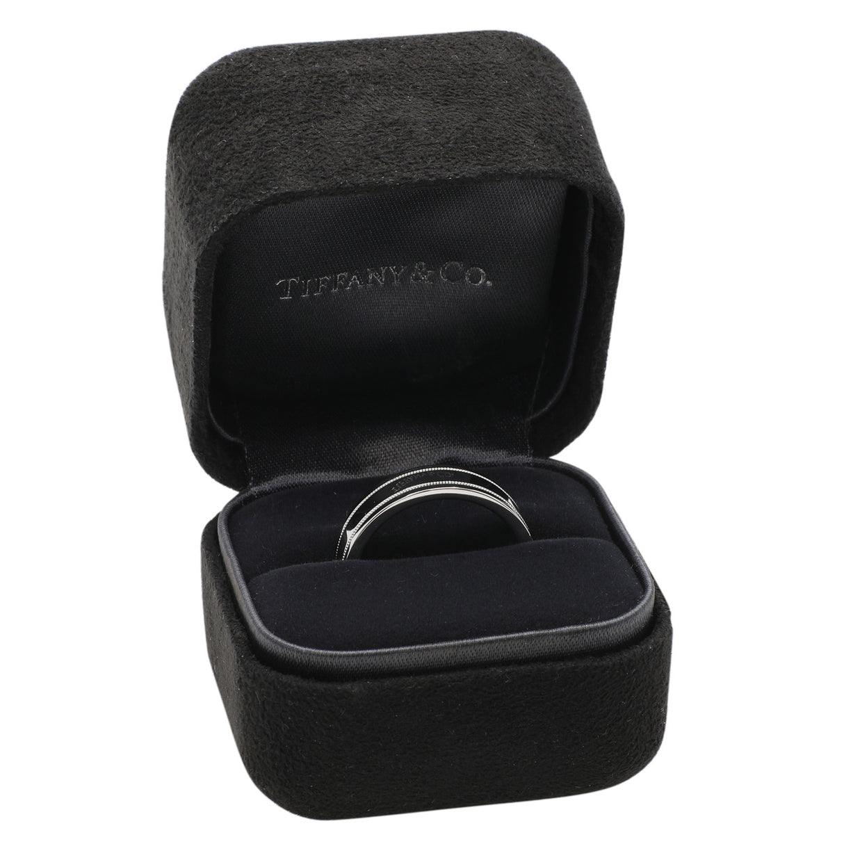 Tiffany & Co. Platinum Milgrain Band Ring