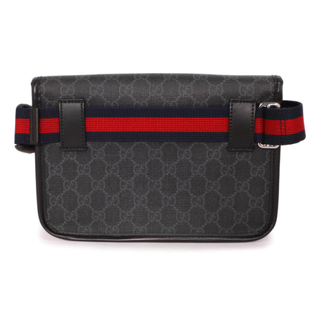 Gucci Black GG Supreme Monogram Belt Bag