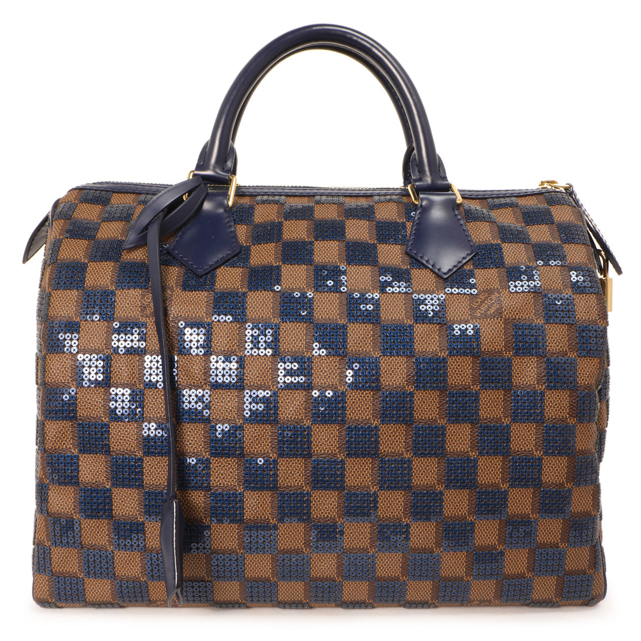 バッグ LOUIS VUITTON SPEEDY 30 DAMIER Louis Vuitton Blue Damier Paillettes Speedy 30 – Modaselle
