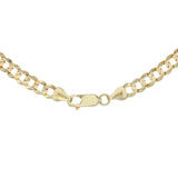 10K Yellow Gold Curb Link Chain   Necklace