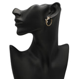 18K Yellow Gold 0.50 Carat Diamond Hoop Earrings
