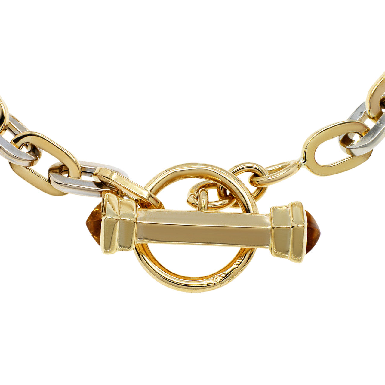 18K Yellow & White Gold Citrine Toggle Bracelet – Modaselle