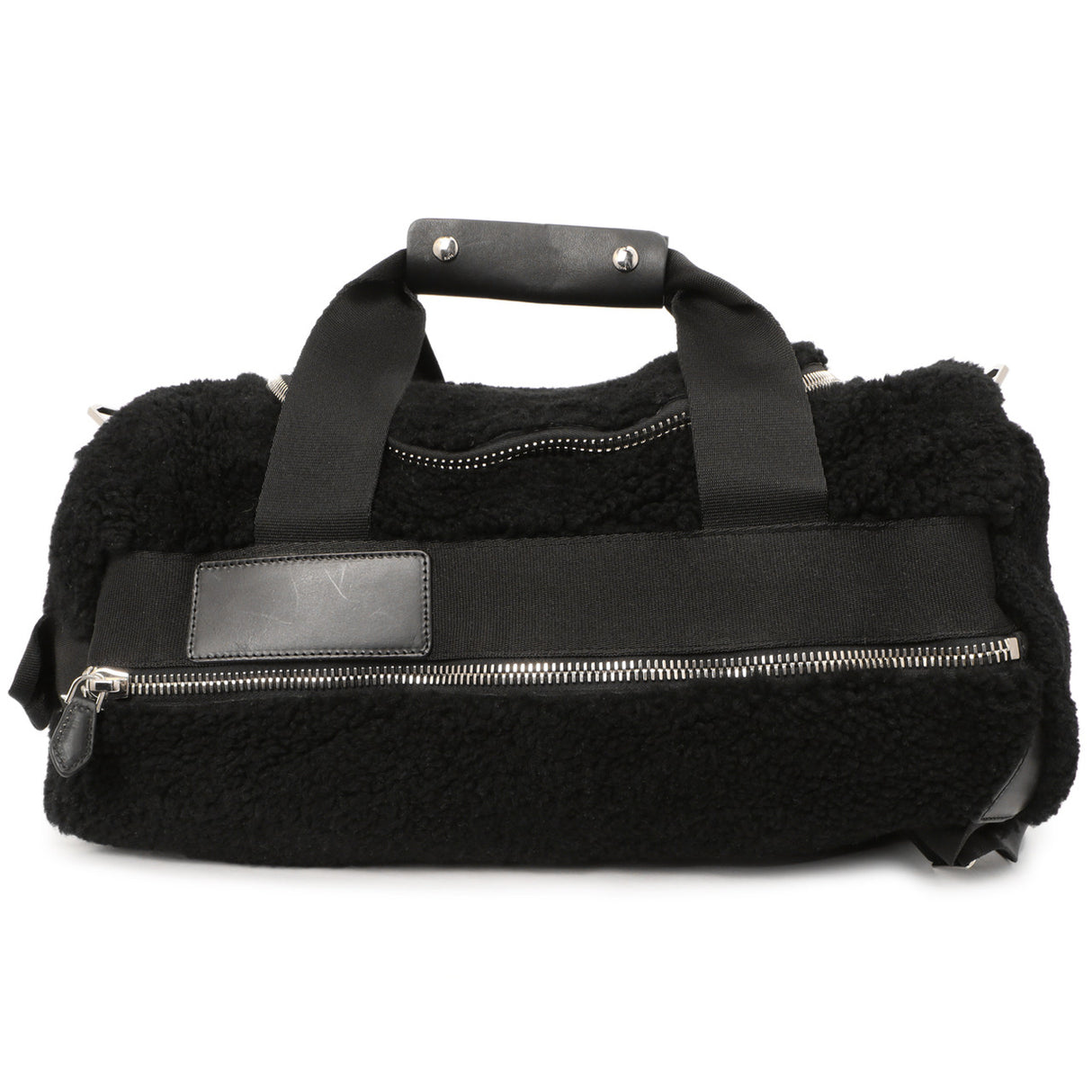 Givenchy Black Shearling Duffle Backpack