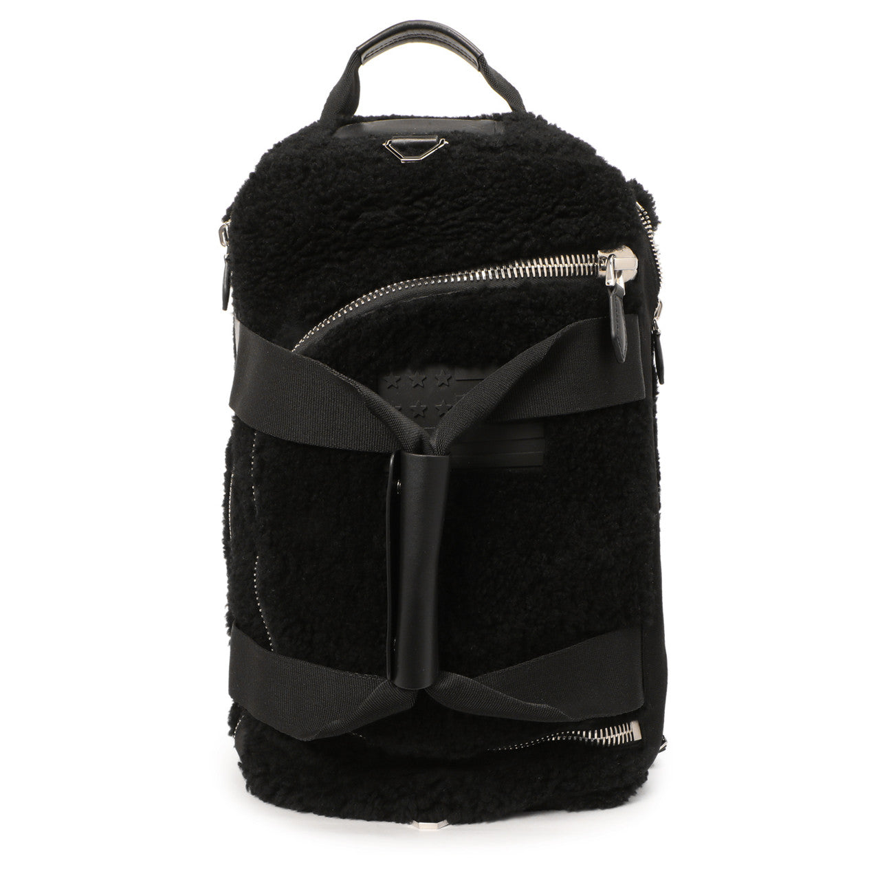 Givenchy Black Shearling Duffle Backpack Modaselle